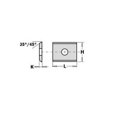 HM ATSARGINĖS GELEŽTĖS 7,65X12X1,5 MM / DVIPUSĖS HC05 / 10 VNT. / 1 SKYLĖ kaina ir informacija | Frezos | pigu.lt