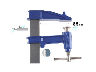 PIHER BLUELINE E 40 CM SRAIGTINIS KOMPRESORIUS / 900 KG GALIA kaina ir informacija | Mechaniniai įrankiai | pigu.lt