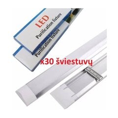 36W LED juostinis šviestuvas / lempa 120cm - 6000K - 30vnt. kaina ir informacija | Žibintai ir prožektoriai | pigu.lt