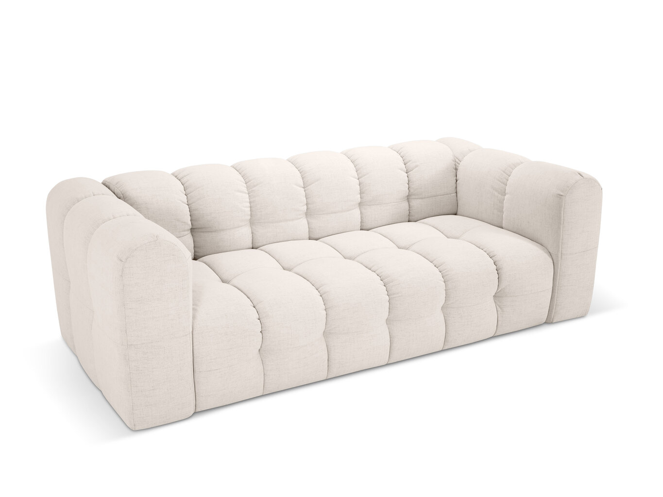 Sofa Micadoni Mellow, 220x106x75 cm, balta kaina ir informacija | Sofos | pigu.lt