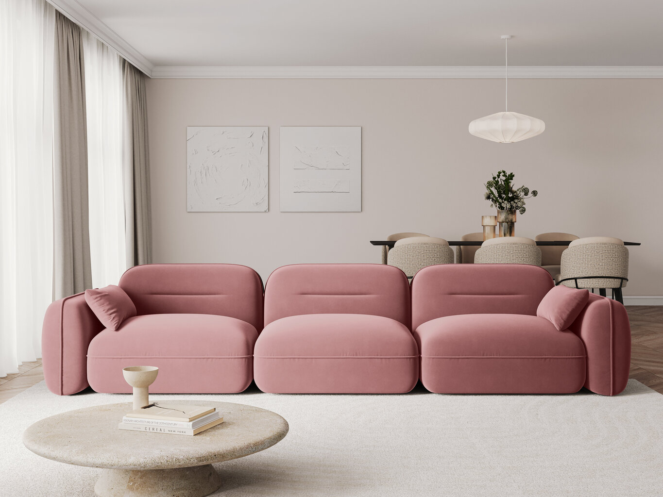 Sofa Cosmopolitan Design Sydney 4, rožinė kaina ir informacija | Sofos | pigu.lt