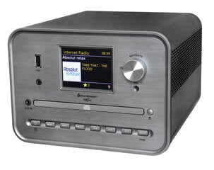 soundmaster ICD1050SW CD grotuvas Sidabrinis interneto radijas, DAB+, Wi-Fi, USB, Garsiakalbiai kaina ir informacija | Muzikiniai centrai | pigu.lt