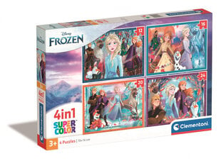 Cle dėlionė 4in1 Superkolor Frozen 21518 kaina ir informacija | Stalo žaidimai, galvosūkiai | pigu.lt