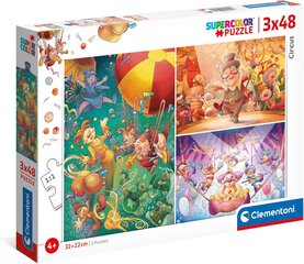 „Cle Puzzle 3x48 Superkolor the Circus 25264“ kaina ir informacija | Stalo žaidimai, galvosūkiai | pigu.lt