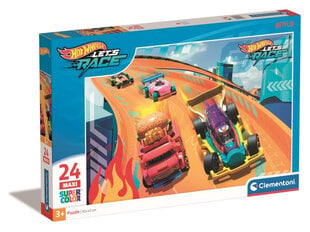 Dėlionė CLE 24 Maxi SuperKolor Hot Wheels 28523 kaina ir informacija | Stalo žaidimai, galvosūkiai | pigu.lt