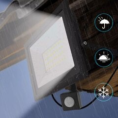 Halogenų vadovaujama motion sensor 30W RSL007-30NS kaina ir informacija | Įmontuojami šviestuvai, LED panelės | pigu.lt