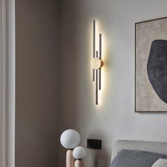 LED SIENINĖ LAMPA LED APP1437-W BLACK GOLD цена и информация | Настенные светильники | pigu.lt