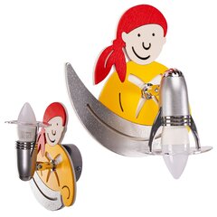 LED SIENINĖ LAMPA PIRATE YELLOW 4717 kaina ir informacija | Vaikiški šviestuvai | pigu.lt