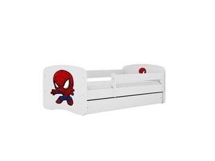 Детская кровать с матрасом Kocot Kids BabyDreams White spiderman, белая/красная цена и информация | Детские кровати | pigu.lt