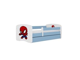 Vaikiška lova su čiužiniu Kocot Kids BabyDreams Blue spiderman, mėlyna/balta kaina ir informacija | Vaikiškos lovos | pigu.lt