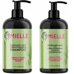 Šampūno ir stiprinamojo, drėkinamojo kondicionieriaus rinkinys Mielle Rosemary Mint Scalp & Hair Strength, 355ml kaina ir informacija | Šampūnai | pigu.lt