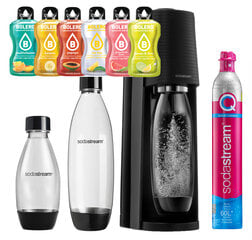 SodaStream Terra Juodos ir Neoninės Spalvų Rinkinys + 6x Bolera kaina ir informacija | Gazuoto vandens aparatai ir priedai | pigu.lt