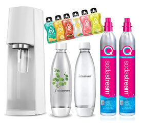 SodaStream Terra Baltoji Rinkinys: 2 Butelės, 2 CO2, 2 Bolero kaina ir informacija | Gazuoto vandens aparatai ir priedai | pigu.lt