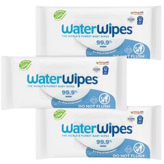 3x WaterWipes Bio drėgnos servetėlės 60vnt. + AKUKU kvapnūs maišeliai panaudotoms sauskelnėms kaina ir informacija | Drėgnos servetėlės, paklotai | pigu.lt