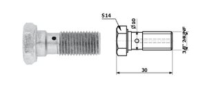 LANKSTUSIS ŽARNOS VARŽTAS - 3/8"X24 UNF/30/S14 / SU VARINĖMIS POPLOVĖMIS/ kaina ir informacija | Auto reikmenys | pigu.lt