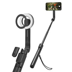 SPIGEN S580W MAGSAFE BLUETOOTH ASMENUKIŲ LAZDOS ILGAS TRIKOJIS JUODAS kaina ir informacija | Asmenukių lazdos (selfie sticks) | pigu.lt