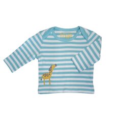 Marškinėliai kūdikiams Frugi Topaz Stripe/Giraffe Outlet TTA913TRG0000-44, mėlyni/balti kaina ir informacija | Marškinėliai kūdikiams | pigu.lt