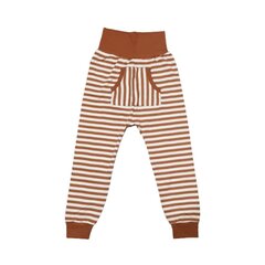 Fred's World by Green Cotton kelnės mergaitėms Stripe pocket 1535073700-izm-104, rudos kaina ir informacija | Kelnės mergaitėms | pigu.lt