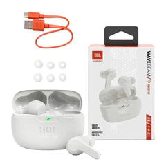 JBL VIBE Beam White kaina ir informacija | Ausinės | pigu.lt