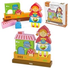 Medinės magnetinės kaladėlės Viga toys L-50075, 10 d. kaina ir informacija | Lavinamieji žaislai | pigu.lt