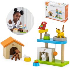 Mediniai gyvūnai su nameliais Viga Toys L-44568 kaina ir informacija | Lavinamieji žaislai | pigu.lt