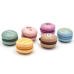 Mediniai pjaustomi macarons Viga Toys L-44087, įvairių spalvų, 6 vnt. kaina ir informacija | Žaislai mergaitėms | pigu.lt