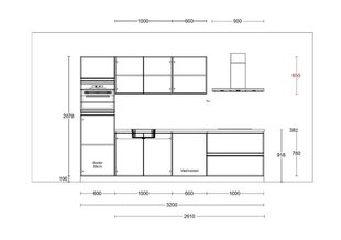 Virtuvės baldų komplektas kaina ir informacija | Virtuvės baldų komplektai | pigu.lt