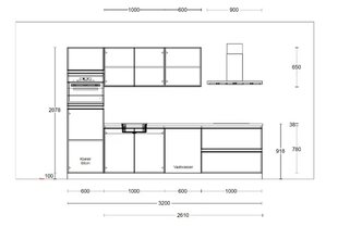 Virtuvės baldų komplektas kaina ir informacija | Virtuvės baldų komplektai | pigu.lt