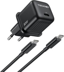 TECKNET 30W USB C įkroviklis kaina ir informacija | Krovikliai telefonams | pigu.lt