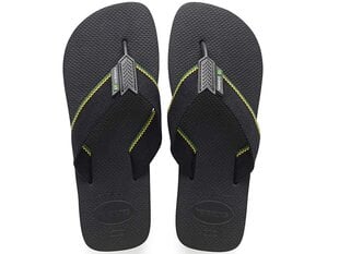 Havaianas Urban Brasil Juodos Spalvos Vyriškos Šlepetės kaina ir informacija | Vyriškos šlepetės, basutės | pigu.lt