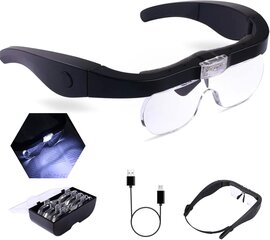 Lunettes L-2 LED akiniai su didinimu kaina ir informacija | Mechaniniai įrankiai | pigu.lt