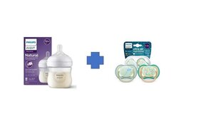 Buteliukas Philips Avent SCY900/01 su čiuptukais Philips Avent SCF376/18, 0+ mėn, 125 ml kaina ir informacija | Buteliukai kūdikiams ir jų priedai | pigu.lt