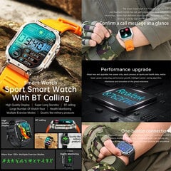 Išmanieji laikrodžiai K57 Pro Men Bluetooth Call Outdoors Sport 400mAh Baterija 1,96 colio IPS ekranas Širdies ritmo kraujospūdžio išmanusis laikrodis kaina ir informacija | Išmanieji laikrodžiai (smartwatch) | pigu.lt