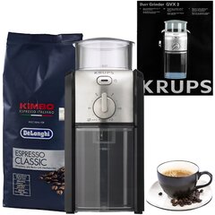 Krups GVX242 kavos malūnėlis + Delonghi Kimbo Classic 1 kg kavos kaina ir informacija | Kavos aparatai | pigu.lt