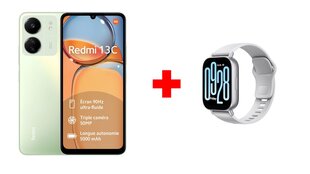 Xiaomi Redmi 13C 8/256GB Clover Green + Xiaomi Redmi Watch 5 Active Matte Silver цена и информация | Мобильные телефоны | pigu.lt