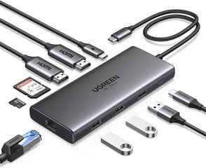 UGREEN "Revodok Pro 210" USB C prijungimo stotelė kaina ir informacija | Adapteriai, USB šakotuvai | pigu.lt