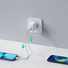 Telefono įkroviklis, Ugreen, 2x USB-C, 40 W., baltas kaina ir informacija | Atsarginiai maitinimo šaltiniai (power bank) | pigu.lt