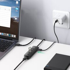 Prievadų skirstytuvas, Ugreen, HUB USB-A, 4 x USB 3.2 Gen 1, juodas kaina ir informacija | Adapteriai, USB šakotuvai | pigu.lt