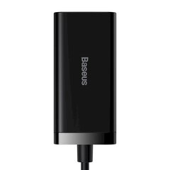 Greitas universalus tinklo įkroviklis, Baseus GaN3 Pro1, GaN 2x USB-C 2x USB 100W QC 4.0+ AFC, juodas kaina ir informacija | Atsarginiai maitinimo šaltiniai (power bank) | pigu.lt