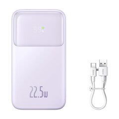 Maitinimo baterija su ekranu, Baseus Comet Series PPMD101, 10000 mAh., 22,5 W., + USB-A / USB-C kabelis, violetinės spalvos kaina ir informacija | Atsarginiai maitinimo šaltiniai (power bank) | pigu.lt