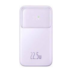 Maitinimo baterija su ekranu, Baseus Comet Series PPMD101, 10000 mAh., 22,5 W., + USB-A / USB-C kabelis, violetinės spalvos kaina ir informacija | Atsarginiai maitinimo šaltiniai (power bank) | pigu.lt