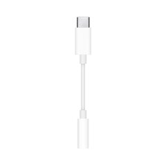 Оригинальный аудиоадаптер, Apple MU7E2ZM/A1, USB-C, мини-джек 3,5 мм, белый цена и информация | Адаптеры, USB-разветвители | pigu.lt