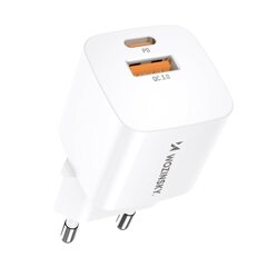 Tinklo įkroviklis, Wozinsky CMWCW1, PD QC 3.0 100-240V 20 W., USB-C., spalvos kaina ir informacija | Atsarginiai maitinimo šaltiniai (power bank) | pigu.lt