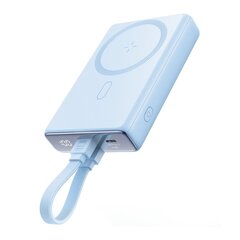 Магнитный аккумулятор, Joyroom JR-PBM011, 10000 мАч., 20 Вт, с подставкой и кабелем Lightning USB-C, teal цена и информация | Зарядные устройства Power bank | pigu.lt