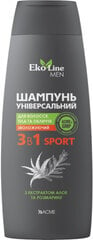 EKO LINE Men universālais šampūns matiem, ķermenim, sejai 3in1 Sport, 400ml цена и информация | Шампуни | pigu.lt