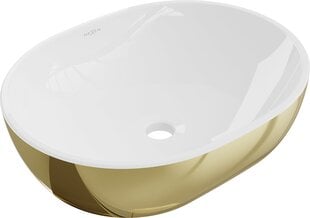 Praustuvas Mexen Viki 48 cm, White/Gold kaina ir informacija | Praustuvai | pigu.lt