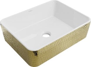 Praustuvas Mexen Catia 48 cm, White/Gold pattern kaina ir informacija | Praustuvai | pigu.lt