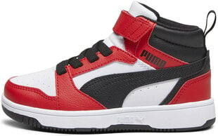 Puma Avalynė Vaikams Rebound V6 Mid Jr White Black Red 393832 03 393832 03/1.5 kaina ir informacija | Kedai vyrams | pigu.lt