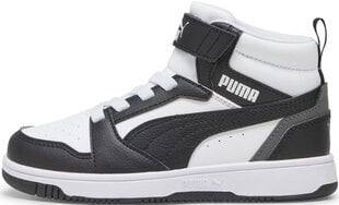 Puma Avalynė Vaikams Rebound V6 Mid Jr White Black 393832 01 393832 01/1 kaina ir informacija | Kedai vyrams | pigu.lt