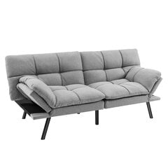 Costway sulankstoma sofa-lova su miego funkcija, Pilka цена и информация | Кресла в гостиную | pigu.lt